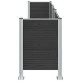 Garbage Bin Fence Grey 315 x 85 x 115 cm Aluminium and WPC 3429269