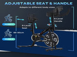 Indoor Stationary Exercise Bike 6kg Flywheel Fitness Cardio Workout Bke Trainer for Home Gym w/ T3398P548516