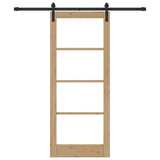 Sliding Door ORKDAL Natural and Black 83 x 202 cm 3331829