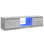 TV Cabinet with LED Lights Concrete Grey 140x40x36 cm 804296