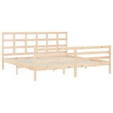 Bed Frame without Mattress 200x200 cm Solid Wood 3194006