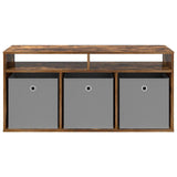 Lowboard with Drawer Smoked Oak 102 x 32 x 48.5 cm 8000592