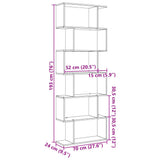 Room Divider Bookcase 6-Tier Concrete Grey 70x24x193 cm Engineered Wood 858087
