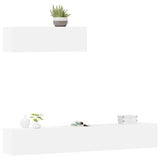 3 Piece TV Cabinet Set White Engineered Wood 3114478