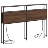 Storage Headboard with Shelf Brown oak 150 cm Engineered wood 859759