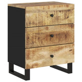 ZNTS Bedside Cabinet 50x33x62 cm Solid Wood Mango&Engineered Wood 350660