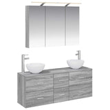 Bathroom Furniture Set 4 pcs Grey Sonoma 3406700