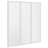 Bath Screen Folding Frosted 132 x 140 cm Aluminium & PP Panel 42023505