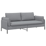 3-Seater Sofa Light Grey 222 x 81 x 89 cm Fabric 42048629