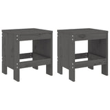3 Piece Garden Bistro Set Grey Solid Wood Pine 3157705