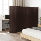 Room Divider Dark Brown Width 400 cm Height 165 cm Bamboo 377002