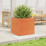 Garden Planter Wax Brown 50x50x46 cm Solid Wood Pine 3282406