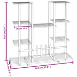 ZNTS Flower Stand with Wheels 94.5x24.5x91.5 cm Black Iron 343121