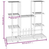 ZNTS Flower Stand with Wheels 94.5x24.5x91.5 cm Black Iron 343121