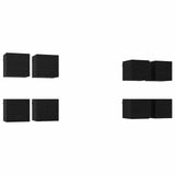 Wall Mounted TV Cabinet 8 pcs Black Oak 30.5 x 30 x 30 cm 3438615