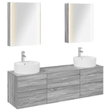 Bathroom Furniture Set 5 pcs Grey Sonoma 3406892