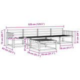 Outdoor Sofa Set 5 pcs Natural Solid Acacia Wood 3367152