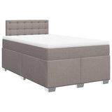 Box Spring Bed with Mattress Taupe 120x190 cm Fabric 3285845