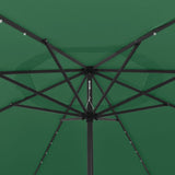 Garden Parasol with LED Lights 400 cm Green 312531