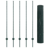 Fence with Posts Green 1.4 x 10 m Steel 3336001