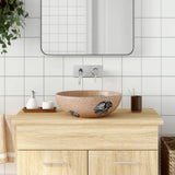 Countertop Basin Brown and Blue Round 41x14 cm Ceramic 155057