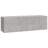 Wall TV Cabinets 4 pcs Concrete Grey 100x30x30 cm 3114193