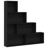 Book Cabinet Black Oak 155 x 24 x 160 cm Engineered Wood 862441