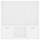 Book Cabinet White 98x30x98 cm Engineered Wood 801116