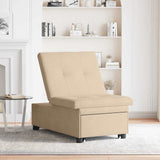 Sofa Bed Cream 194 x 67 x 82 cm Microfiber 42008611