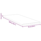 Mattress Topper White and Green 70 x 200 x 6 cm Jaquard Fabric 4106154