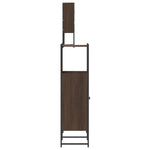 ZNTS 3 Piece Bathroom Furniture Set Brown Oak Engineered Wood 3214699