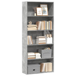 Book Cabinet Concrete Grey 80x30x189 cm Engineered Wood 3314672