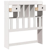 Headboard with Storage White 75 cm Solid Wood Pine 855527