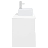 Bathroom Furniture Set 2 pcs High Gloss White Engineered Wood 3404058