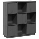 Highboard Grey 110.5x35x117 cm Solid Wood Pine 814371
