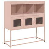 ZNTS Sideboard Pink 100.5x39x107 cm Cold-rolled Steel 853417