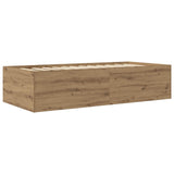 Bed Frame with Storage Artisian Oak 80 x 200 cm Engineered Wood 3429652