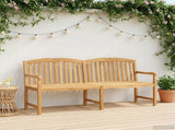 Handcarved Rose Bench 180.5 x 60 x 96 cm Solid Teak Wood 42030022