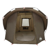 Fishing Tent 4-Person Brown Waterproof 4009396