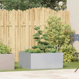 ZNTS Planter 80x80x40 cm Galvanised Steel 860743