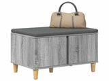 Hall Bench with Cushion with Door Grey Sonoma 60 x 38 x 46 cm 891525