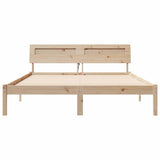 Bed Frame with Headboard Brown 150 x 200 cm Solid Pine Wood 872773