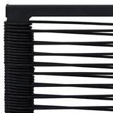 Dining Set Black Powder-Coated Steel Large Durable Dining Set 3060259