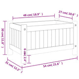 Garden Planter with Liner 54x31x30 cm Solid Wood Acacia 366429