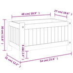 ZNTS Garden Planter with Liner 54x31x30 cm Solid Wood Acacia 366429