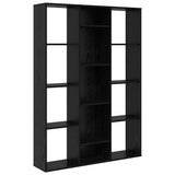Room Divider Black Oak 100 x 24 x 140 cm Engineered Wood 875012