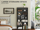 Six Shelf Bookcase - Black T3398P344835