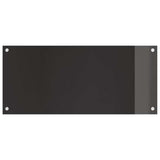 Kitchen Backsplash 2 pcs Black 90 x 40 cm Tempered Glass 3415548