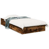 Bed Frame with Drawers without Mattress Smoked Oak 90x190 cm Single 3280710