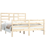 Bed Frame without Mattress Solid Wood 150x200 cm King Size 3105865
